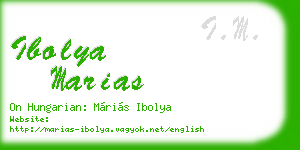 ibolya marias business card
